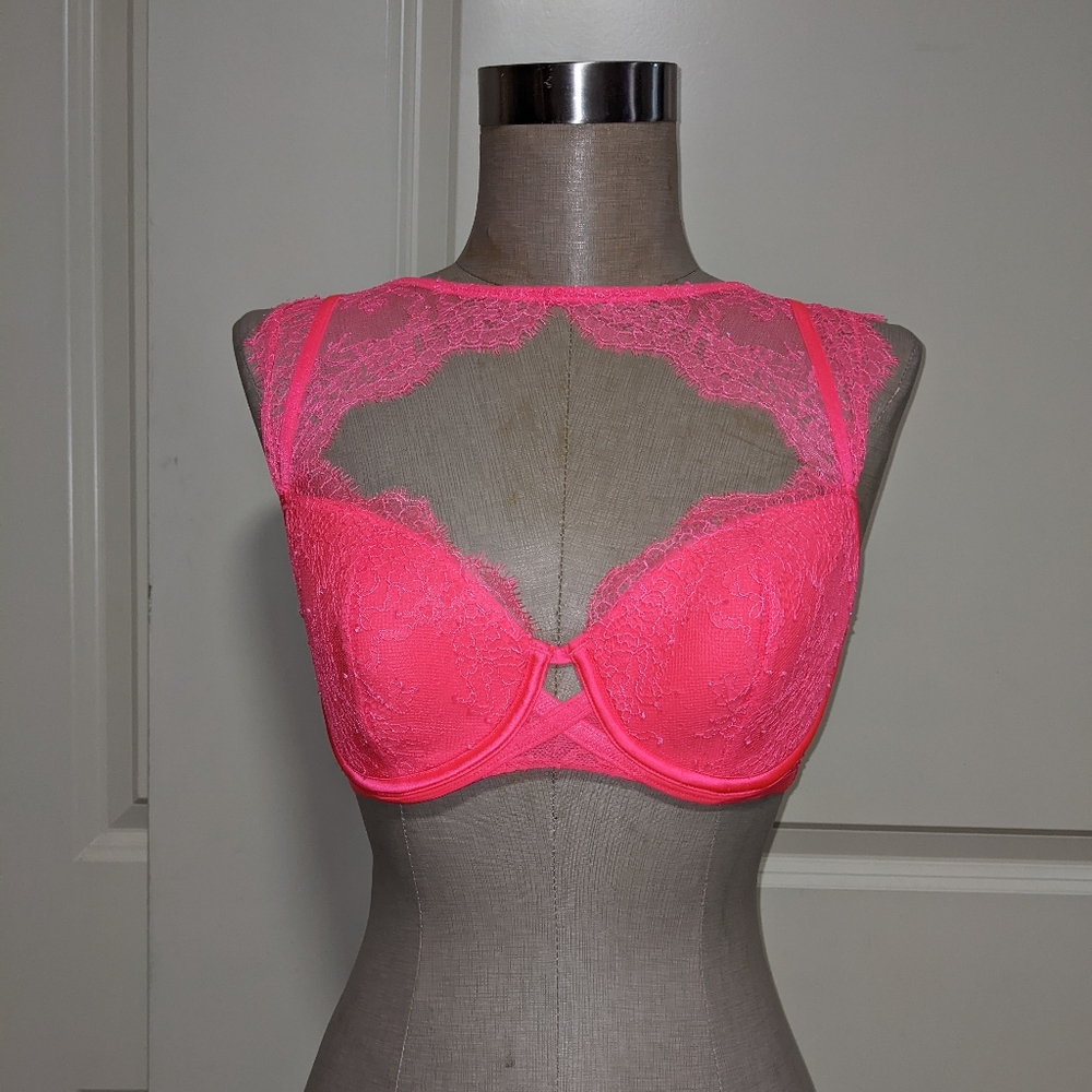 32D Pink Neon Bra